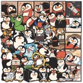 Schattige pinguïn stickers set voor DIY, laptop en koffer decoratie stickers - 50 Stuks Pinguïn Stickers
