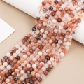 Natürliche rote Hämatoid-Quarz-Rundperlen für DIY-Schmuckherstellung und Armbänder - 6mm