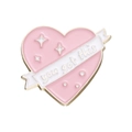 Spilla a cuore rosa in smalto con scritta 'you got this' e bordi dorati lucidi - Stile Cuore YOU GOT THIS(XZ8011)