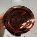 Hanging PVC metallic bronze spiral decorations for birthday and wedding party events - Shiny Single Spiral-Coffee (6pcs/pack)