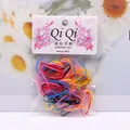 Elastic hair ties set in assorted basic colors with durable high-stretch rubber material - Standard Multicolor