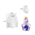 Star-shaped silicone drifting bottle mold with dimensions and finished flower sample - Flower Drift Bottle (With Stopper)
