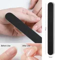 Double-sided black half-moon nail file measuring 177mm x 20mm for shaping and buffing - Black Ultra Thin File