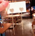 Boucles d'oreilles cœur dorées à longs glands et strass brillants avec tige argent 925 - Gland de Coeur Fin Or