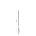 Silver stainless steel Yerba Mate straw spoon 21cm long with detachable filter 12g - 21cm-Silver Filtering Straw