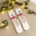 Calzini di Natale soffici da donna, simpatici calzini invernali orsetto caldo in pile, regalo. - Taglia unica / Teddy Bear