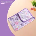 Soft purple coral fleece pet blanket featuring colorful paw print patterns for dogs and cats - 60*40cm / Purple Paw Print
