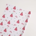 Christmas tissue paper with red Merry Christmas text, trees and green polka dots - Christmas Tree Red 50*70cm 15 Sheets
