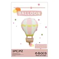 Palloncino mongolfiera rosa e giallo opaco per decorazione festa bimbi 54x87cm - Mongolfiera Rosa Opaca