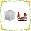 Molde de silicona de gnomo de Halloween para candelabro, 8,8 cm con diseño de gorro rojo - Dos Gnomos