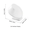 White faux leather bust mannequin for necklace display stand with rectangular base - Bust Necklace Display Stand (White)