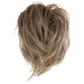 Messy bun hair piece in light ash brown synthetic fiber for a natural looking updo hair - Ash Brown