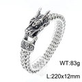 304 stainless steel dragon head bracelet with vintage braided chain and 220mm length - 19cm / Dragon Head Style (KB148282-KJX)