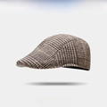 Berretto classico pied-de-poule marrone caffè con stile retrò britannico - Taglia unica / Quadri Cachi