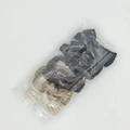 Set of plush bow hair ties in beige brown and black colors inside transparent zipper bag - 【5Pcs OPP Bag】Bowknot Seamless (1 Pc Per Color)