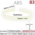 Ivory white curved ABS plastic headband without teeth for DIY hair accessories - 1.5CM Non-toothed Ivory Curved Edge