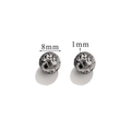 Retro 8mm stainless steel DIY bead with crater texture and 1mm hole for jewelry making - Crater Texture-Style 12