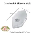 Detailed dimensions of hexagonal silicone mold for resin candle holders with finished sample - Hexagonal Vase