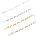 S925 sterling silver extension chains in silver, white gold, gold, and rose gold finishes - 8CM Waterdrop Extension Chain / Gold