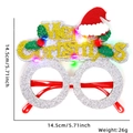 LED Merry Christmas glasses with red frame and glowing lights for holiday party decoration - Merry Christmas Santa Hat (With Light)