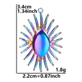 Colgante de sol en acero inoxidable arcoíris, medidas de 3,4 cm x 2,2 cm - Arcoíris