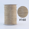 DIY braided Korean wax cord #160 in light brown khaki finish for jewelry making - #160 Light Khaki / 1.0mm 160m