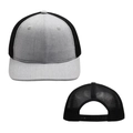 Cappello trucker a tesa piatta grigio e nero con rete traspirante per stile casual all'aperto - Grigio Nero - Cappellino da Baseball a Tesa Piatta