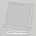 Transparent PVC seal bag for jewelry 11x11cm size with 0.48mm thickness and secure zip lock - 48 Mil / 11x11cm / Clear