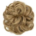 Messy curly hair bun hairpiece in light brown synthetic fiber for a natural look - 119# Bright Copper Brown