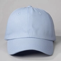 Classic light blue cotton baseball cap with six-panel structure and curved brim design - One Size / Sky Blue