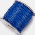 Fil de polyester ciré bleu sur bobine pour bijoux DIY et tissage de colliers - 2,0mm x 5m / Bleu foncé
