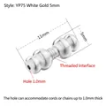 11mm 925 silver screw clasp for pearl necklace DIY in platinum finish - YP75-5mm / White Gold