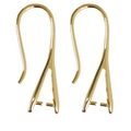 Minimalist gold-plated copper ear hook accessories for DIY jewelry making for women - 1 Piece / Copper Plated 18K Real Gold
