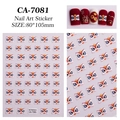 5D embossed nail art stickers CA-7081 with traditional lion dance pattern and macro texture - CA-7081