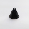 Minimalist 38mm black metal bell with glossy finish and top hanging loop for decoration - 38mm Thickened / Black