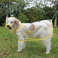 Transparent waterproof dog raincoat with yellow trim for small and medium pets - Yellow Edge