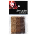 Set di 30 forcine per capelli glitterate nei toni oro e bronzo su cartoncino - Serie Caffè