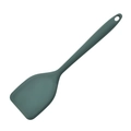 Espátula de silicona verde oscuro resistente al calor con mango ergonómico de una pieza - Espátula sólida mediana