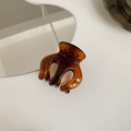 Elegante pinza per capelli ambra traslucida con finitura lucida in stile vintage - Zucca 3cm Ambra