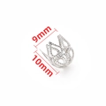 Silver hollow flower bead cap accessory in 9mm x 10mm for DIY jewelry making - Bead Cap 9x10mm