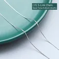 Collier chaîne à maillons en S couleur acier de 0,8 mm en acier titane durable - Largeur 0,8 mm/Pièce Unique / Chaîne en S Couleur Acier 40+5cm