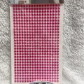 Self-adhesive 3mm pink acrylic rhinestone stickers arranged in a grid for DIY crafts - 4mm / Hot Pink