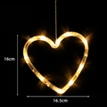 Warm yellow heart-shaped LED hanging light, 16x16.5cm decorative lamp for home decor - Heart