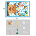 Christmas reindeer and snowflake static glass window decals, size 19.6x29.5cm, style BQ009 - Colorful Static Sticker BQ009