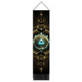 Bohemian meditation wall tapestry featuring golden all-seeing eye and moon with tassels - 32.5x130cm / Style 6-All Seeing Eye Geometry