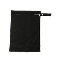 Waterproof black diaper organizer bag with white zipper and hanging snap strap - 15*18cm / Black