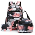 3-piece school backpack set with graffiti print, lunch bag and pencil case in pink - Pink Abstract Graffiti (1)