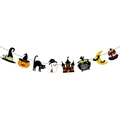 Halloween gnome and ghost theme bunting banner with pumpkins, black cats and bats set - Accessory Banner Style 2