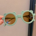 Toddler sunglasses with cute bear ears frame in mint green finish and brown lenses - 1002 Green (Bear Ears)
