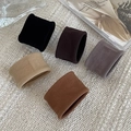 Velvet high-elastic hair scrunchies set in earth tones for women's stylish hair styling - 3# Black Coffee Color 5 Pcs Set